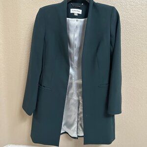 Dark teal Calvin Klein blazer coat